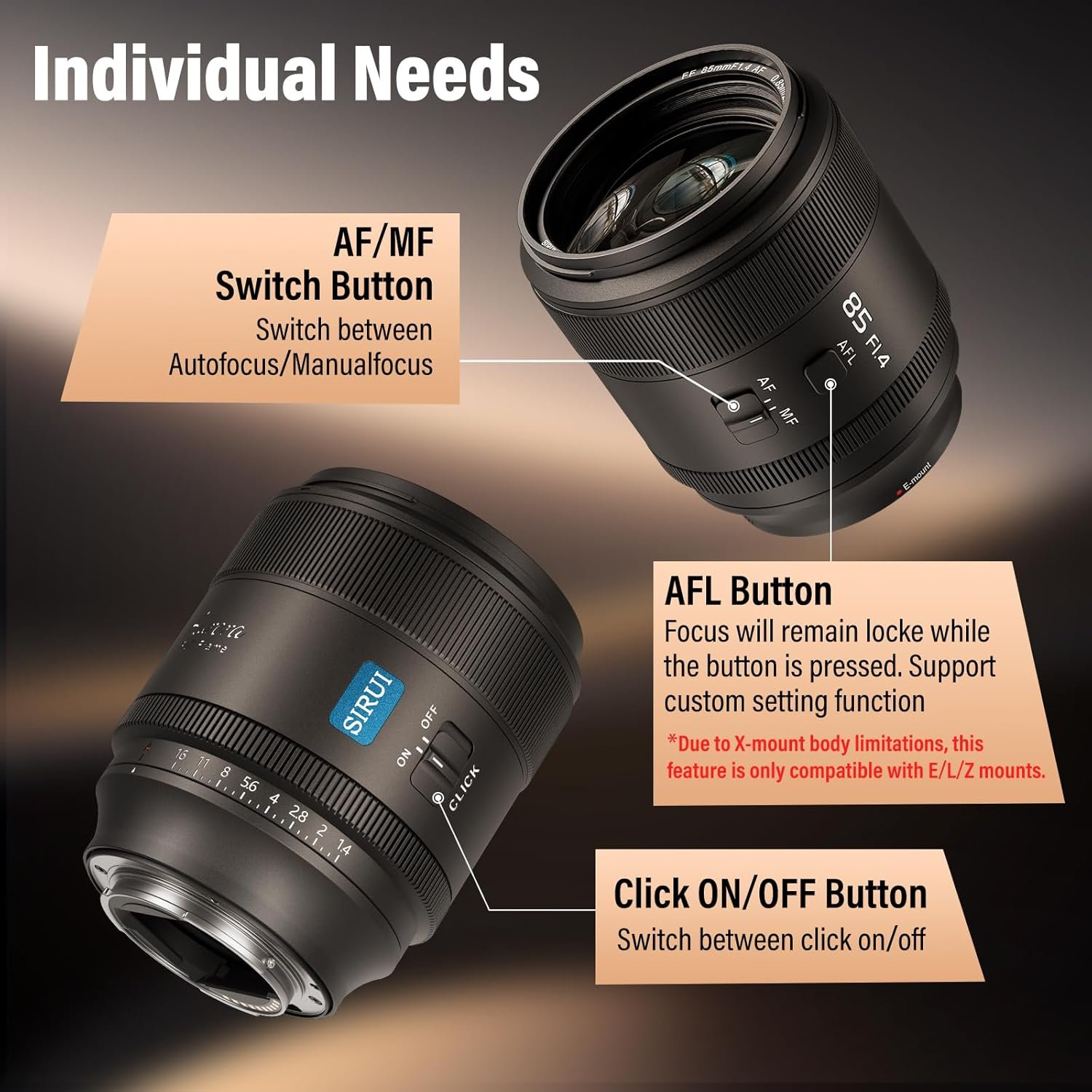 SIRUI Aurora 85mm F1.4 Full Frame Auto Focus Lens, Telephoto Prime Portrait Lens for Z Mount Cameras, Black - Image 7