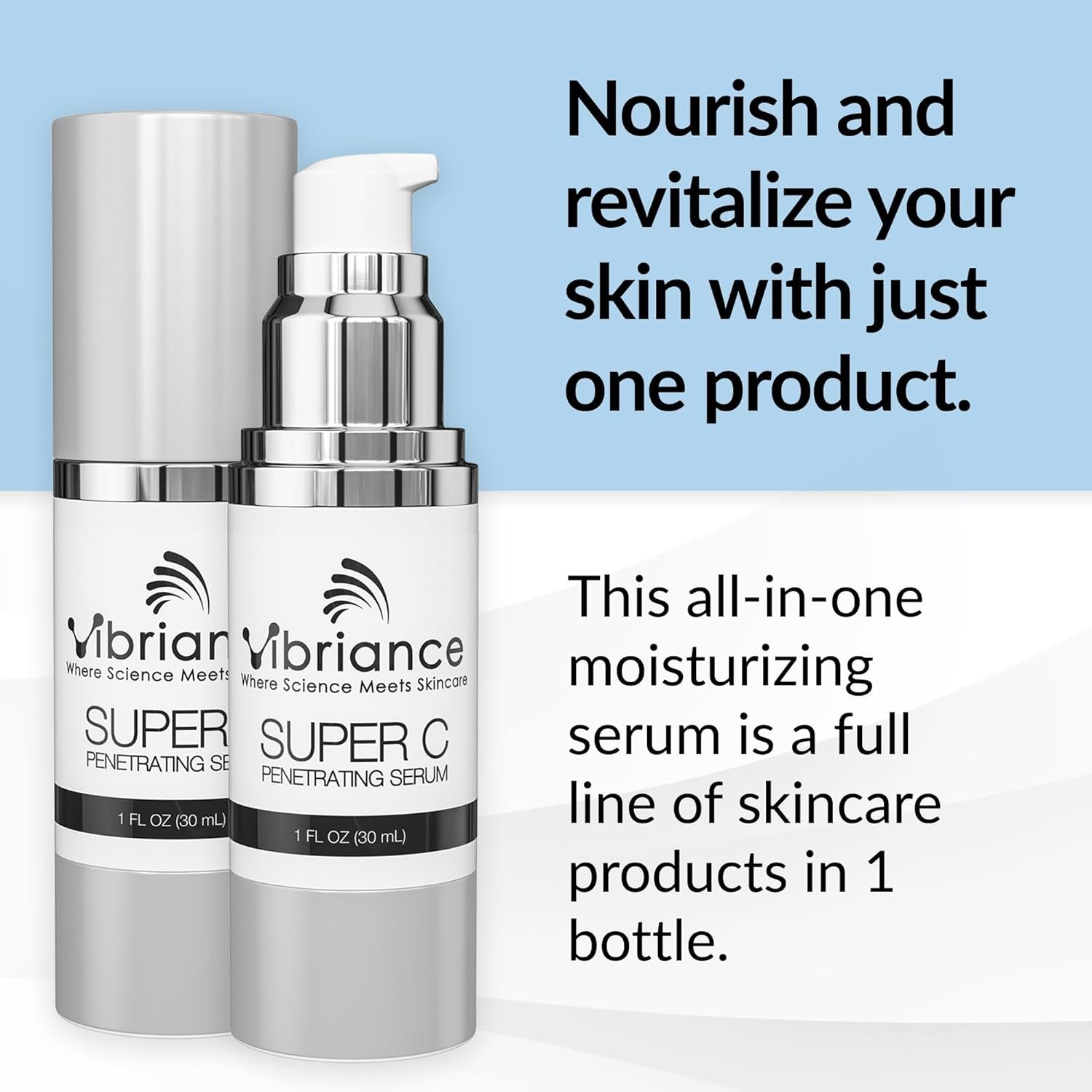 Vibriance Super C Serum for Mature Skin - All-in-One Vitamin Formula Hydrates, Firms, Lifts, Smooths, Targets Age Spots, Wrinkles, 1 fl oz - Pack of 2 - Image 2