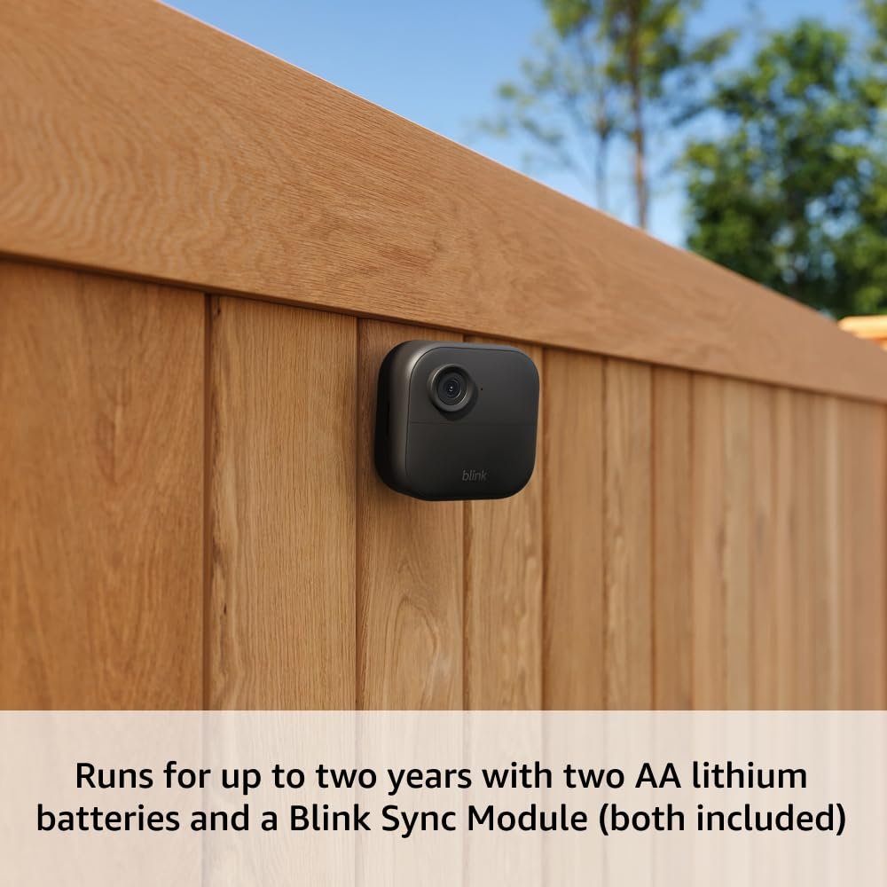 Blink Outdoor 4 – Wireless smart security camera, two-year battery life, 1080p HD day and infrared night live view, two-way talk. Sync Module Core included – 2 camera system - Image 3