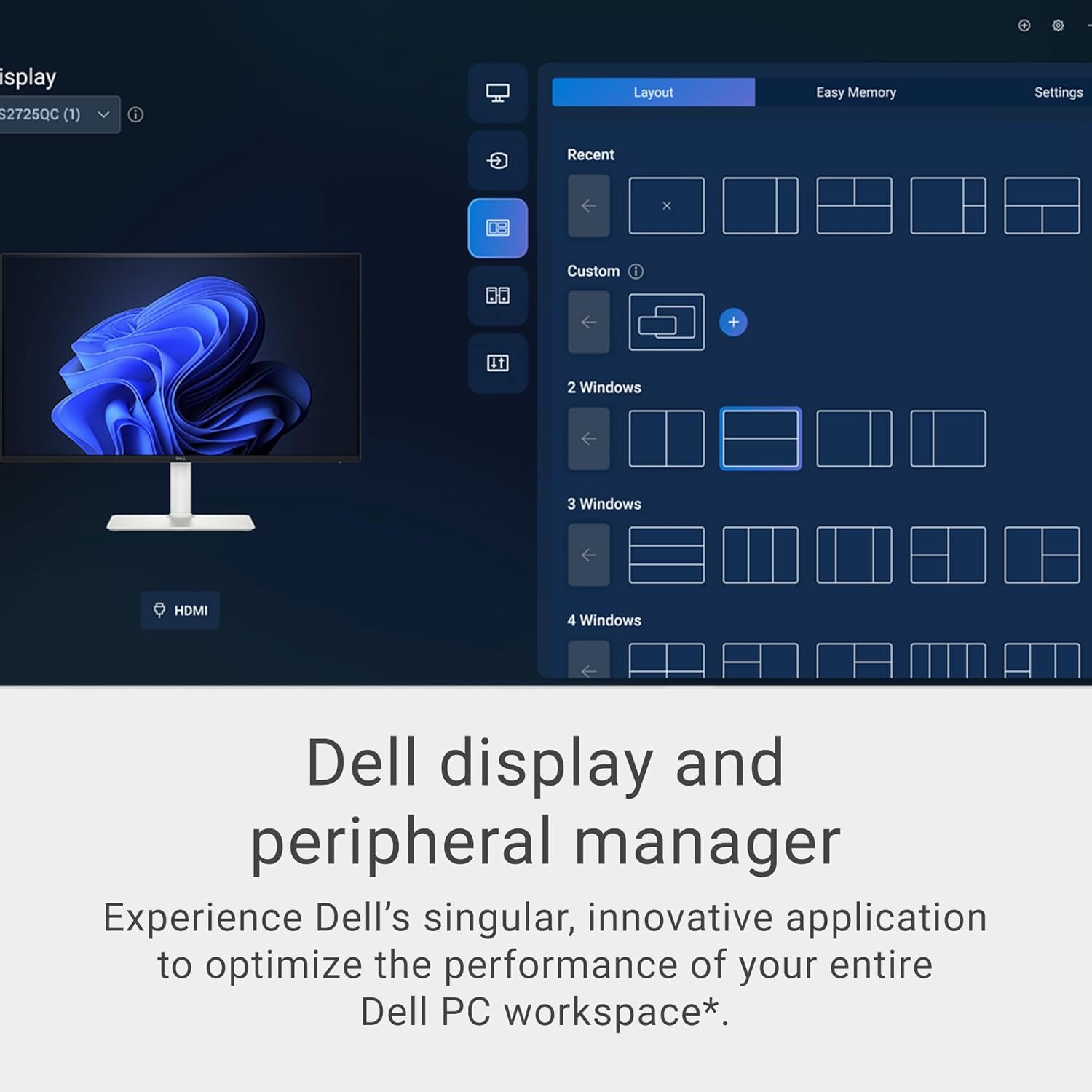 Dell 32 Plus 4K Monitor - S3225QS - 31.5-inch 4K (3840 x 2160) up to 120Hz 16:9 Display, VA Panel, AMD FreeSync Premium, 99% sRGB, 95% DCI-P3, 1500:1 Contrast Ratio, Comfortview Plus - Ash White - Image 8