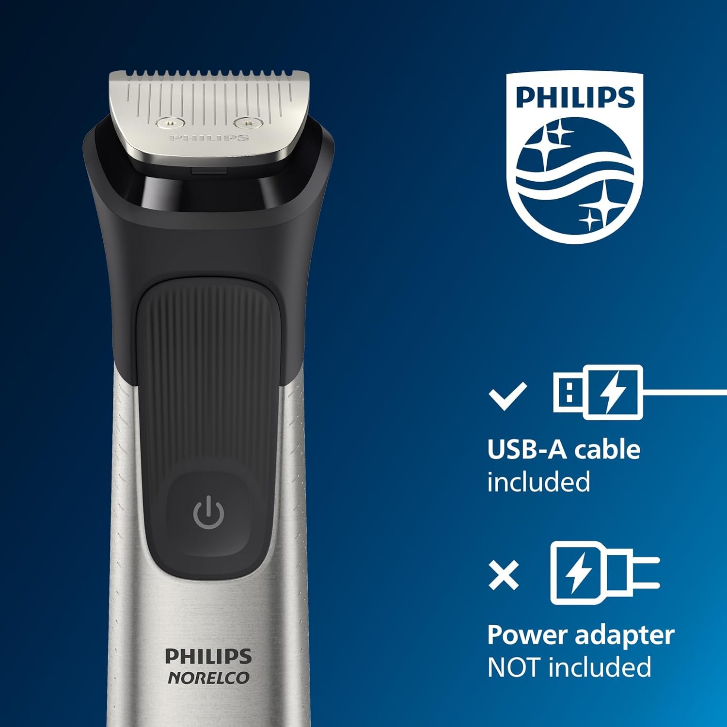 Norelco Philips Multigroom 9000 Series, All-in-One Trimmer, Beard Trimmer and Hair Clipper, 23-Piece Men's Grooming Kit for Beard, Body, Face, Nose, Ear and Intimate Areas, MG9520/50 - Image 9