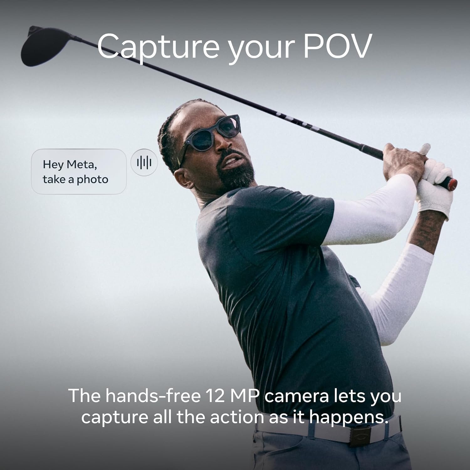 Meta Oakley HSTN, Warm Grey | Smart AI Glasses for Men, Women — Performance for Sports, Athletes — Camera, Audio, Video — 8 Hour Battery — 3K HD Resolution — Prizm™ Polarized Transitions® Lenses - Image 5
