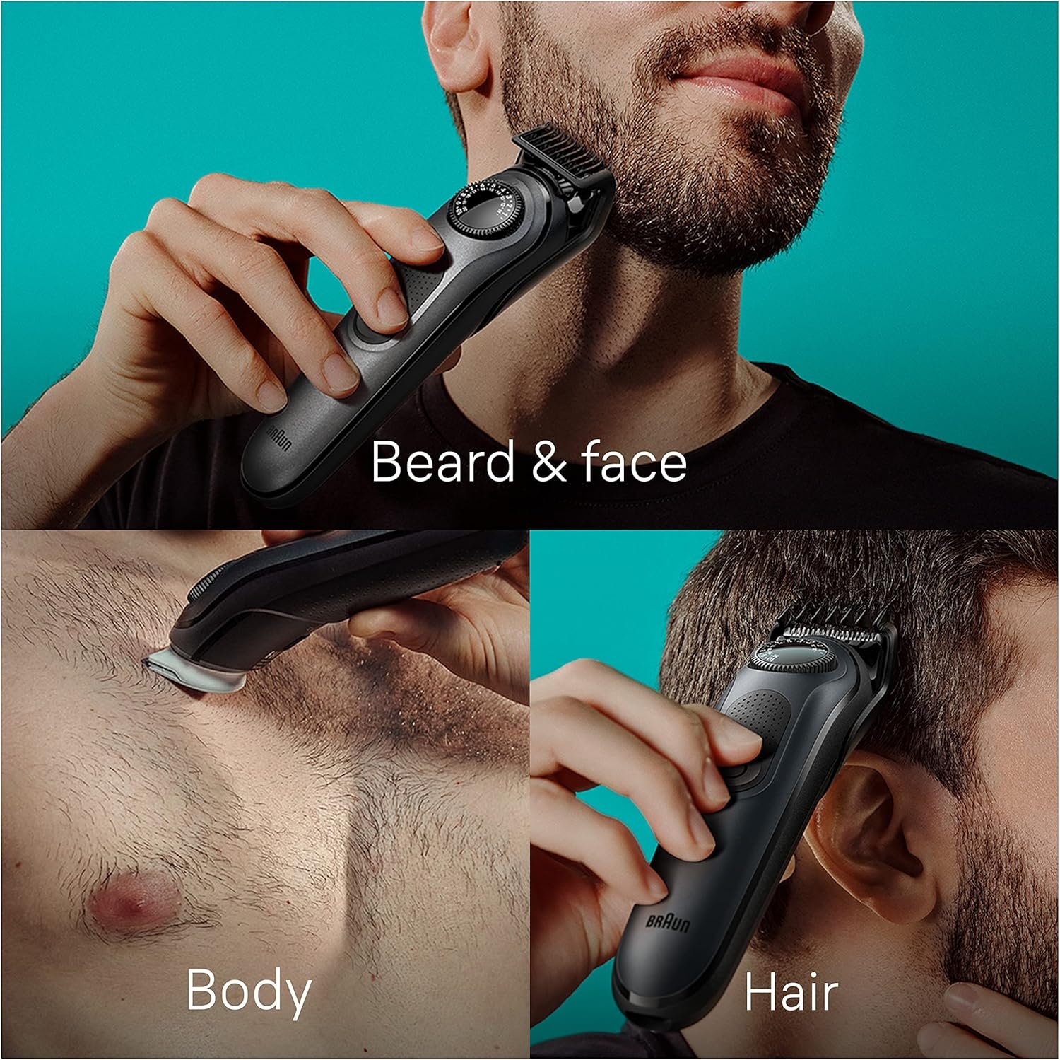 Braun All-in-One Style Kit Series 5 5470, 9-in-1 Trimmer for Men w/Beard Trimmer, Body Trimmer for Manscaping, Gillette Fusion5 ProGlide Razor, 40 Length Settings, Rechargeable Battery, Cordless - Image 4