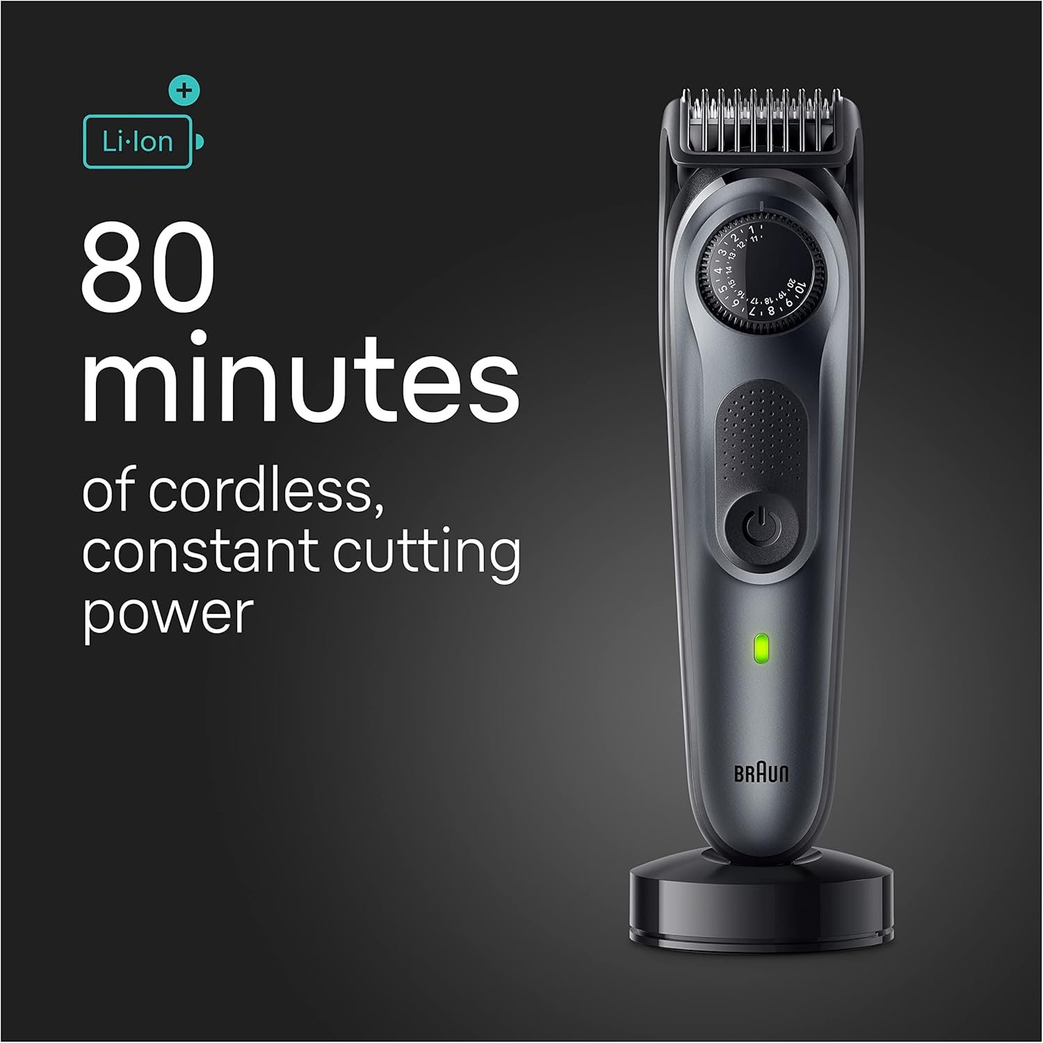 Braun All-in-One Style Kit Series 5 5470, 9-in-1 Trimmer for Men w/Beard Trimmer, Body Trimmer for Manscaping, Gillette Fusion5 ProGlide Razor, 40 Length Settings, Rechargeable Battery, Cordless - Image 5