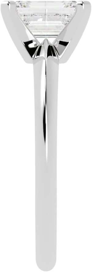 Houston Diamond District Lab Grown Solitaire Emerald Cut IGI CERTIFIED Diamond Engagement Ring (E-F Color VS1-VS2 Clarity)