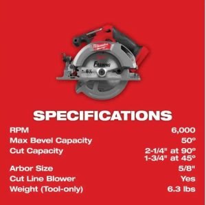 Milwaukee Electric – M18 Fuel 6-1/2 INCH Circular Saw Tool ONLY