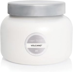 Capri Blue Volcano Scented Candles – Luxury Three Wick Candles for Home Scented with Tropical Fruit & Sugared Citrus – Soy Wax Blend – Large White Color (28 oz)