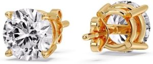 Fascinating Diamonds 1/2-5 Carat Lab Grown Diamond Solitaire Earrings for Women IGI Certified 14K Gold Push Back Stud Earrings (E-F-G, VS1-VS2, 0.50-5 c.t.w)