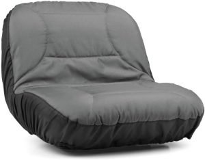 Husqvarna Lawn Tractor Seat Cover, Fits Up to 15 Inch High Seats, Durable, Water-Resistant Riding Lawn Mower Accessories, Orange/Grey