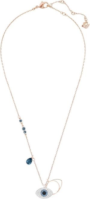 Swarovski Women’s Symbolica Evil Eye Pendant Necklace, Blue, Mixed Metal Finish