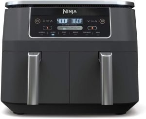 Ninja DZ201 Foodi 8 Quart 6-in-1 DualZone 2-Basket Air Fryer with 2 Independent Frying Bas...