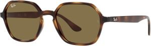 Ray-Ban Unisex Sunglasses Black Frame, Green Lenses, 52MM