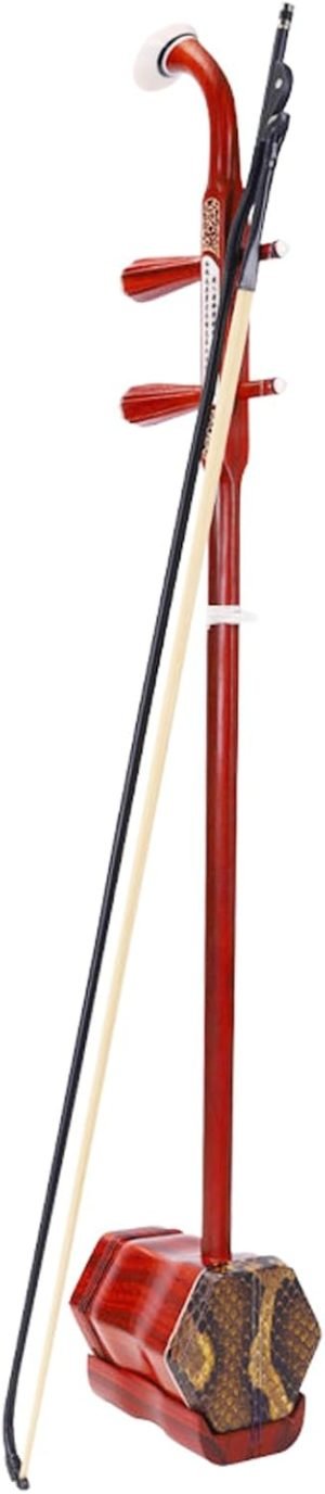 Beginner Chinese 2 Strings Violin, 32 inch Traditional National Instruments Erhu for Beginner Entry Level,Hand-Carved Ethnic Musical Instruments (Red rosewood)