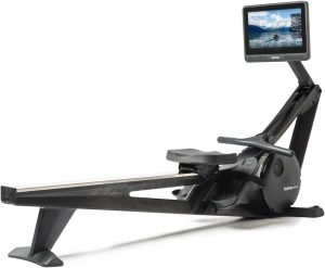 Hydrow Wave Rowing Machine with 16″ HD Touchscreen & Speakers – Foldable | Live Home Workouts, Subscription Required