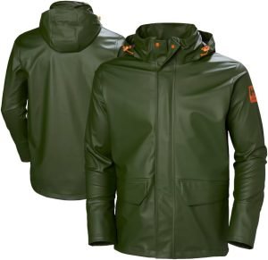 Helly-Hansen Workwear Gale Rain Jacket – PU-Coated Shell & Waterproof Windbreaker for Men – Packable Hood & Adjustable Hem