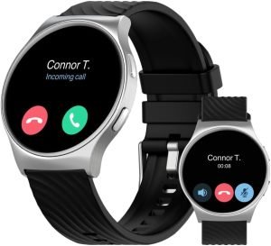 Motorola Moto Watch 120 – Premium Bluetooth Smartwatch with AMOLED Display, 10-Day Battery, Heart Rate & SpO2 Tracking, Fitness & Health Monitoring, Compatible with Android and iPhone – Silver