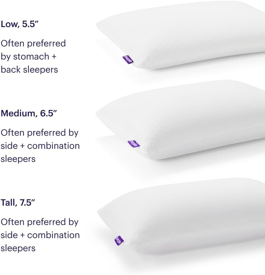 Purple Harmony Pillow - Standard - Medium, Greatest Pillow Ever Invented, 360º Hex Grid & Talalay Latex Core - No Pressure Support, Stays Cool, Luxurious Comfort - Image 2