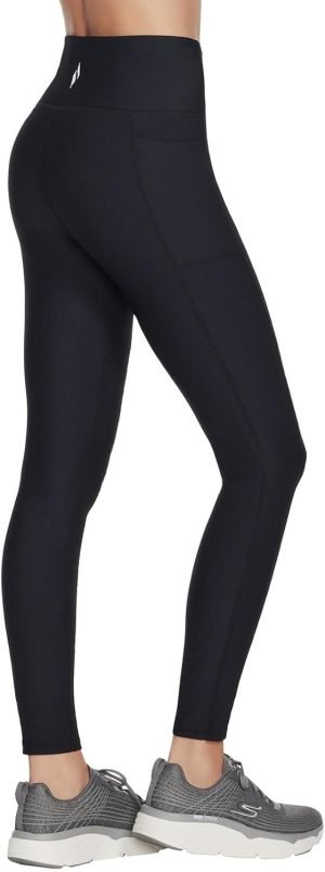 Skechers Womens Go Walk Rib Full Length High Waisted Legging