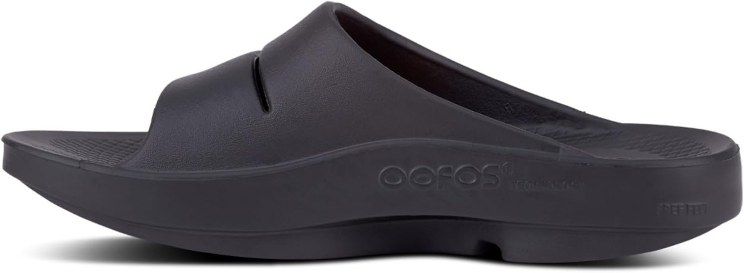OOFOS OOahh Recovery Slide, Black - Women’s Size 12, Men’s Size 10 - Image 3