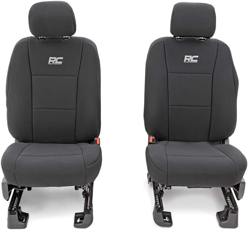 Rough Country Neoprene Seat Covers for Ford F-150, Lightning, F-250 & F-350 Crew Cab (2015-2025) w/FR Bucket Seat - Front & Rear Seat Cover Set, Waterproof, UV Resistant, Foam Padded - Image 5