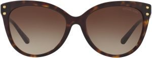 Michael Kors MK2045 Jan Sunglasses, Dark Tortoise/Brown Gradient, 55 mm