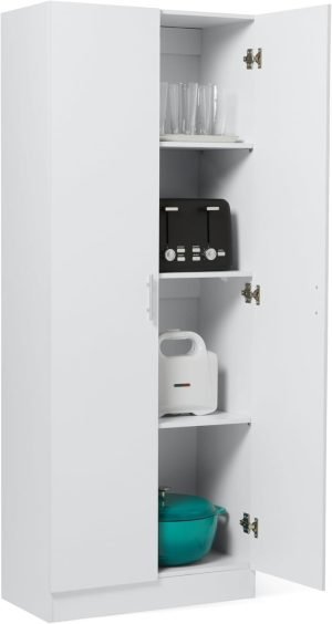 Amazon Basics Storage Cabinet for Kitchen Pantry, White