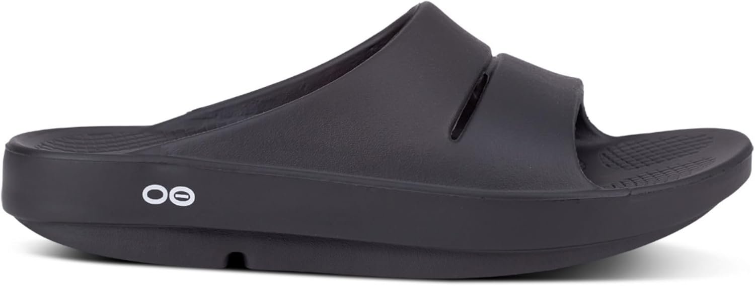 OOFOS OOahh Recovery Slide, Black - Women’s Size 12, Men’s Size 10 - Image 2