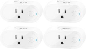 Sengled Smart Plug, S1 Auto Pairing with Alexa Devices, Energy Monitoring, Smart Outlet Remote Control, 15A Smart Socket, 1800W, Timer & Schedule, Bluetooth Mesh Smart Home, No Hub Required, 4-Pack