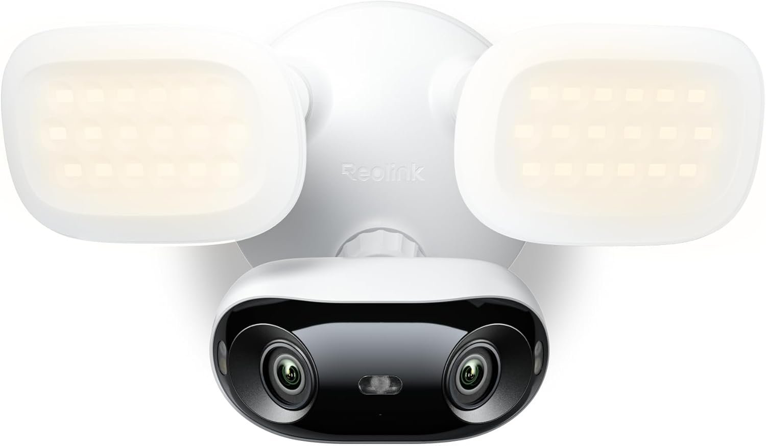 REOLINK Elite Floodlight WiFi, 4K 8MP 180° Panoramic Wired Floodlight Camera, Adjustable 3000 Lumens, Local AI Video Search, Dual-Band Wi-Fi 6, 24/7 Recording, No Monthly Fees, 100~240V AC Hardwired
