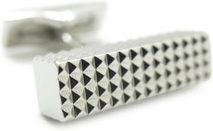 S.T. Dupont D-005567 Diamond Palladium-Finish Rectangular Cufflinks