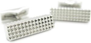 S.T. Dupont D-005567 Diamond Palladium-Finish Rectangular Cufflinks