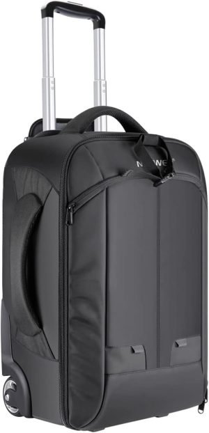 Neewer 2-in-1 Rolling Camera Backpack Trolley Case – Anti-Shock Detachable Padded Compartment