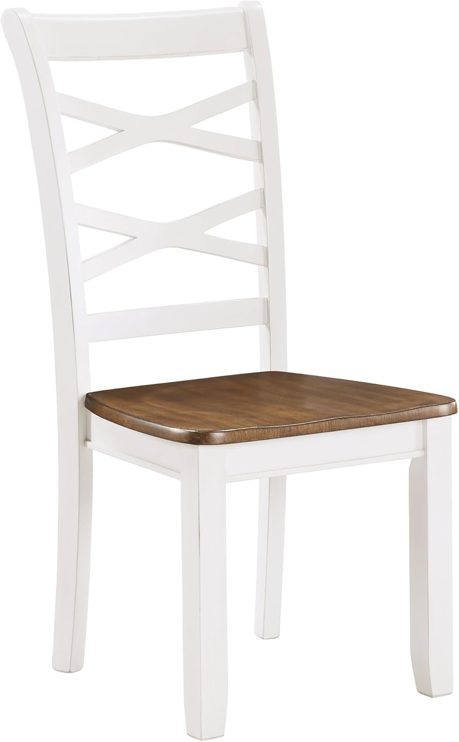 Lexicon Dining Table Set for 6 with Chairs, Wood 7 Piece Farmhouse Dining Room Table and Chairs Set of 6, Cross Back, Easy Assembly Seater for Indoor Home, Dinner, Kitchen, Cherry/White - Image 8