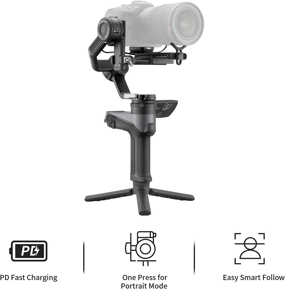ZHIYUN Weebill 2, 3-Axis Gimbal Stabilizer for DSLR and Mirrorless Camera, Nikon Sony Panasonic Canon Fujifilm BMPCC 6K, Full-Color Touchscreen, PD Fast Charge - Image 3