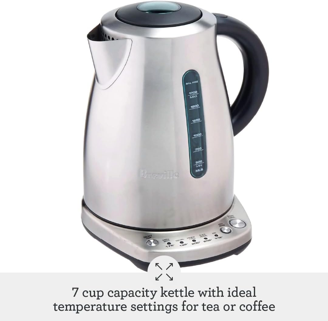 Breville BKE720BSS Temp Select Hot Water Kettle, 57 oz, Brushed Stainless Steel - Image 2