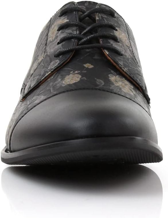 Ferro Aldo Men's Modern Cap-Toe Derby Collection | Statement Dress Shoes in Floral, Woven, & Classic Styles - Image 3