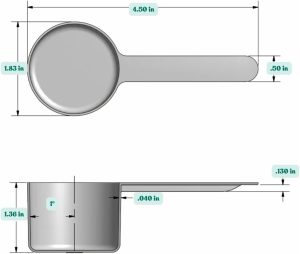 50 mL (50 CC | 1.69 Oz.) Long Handle Scoop for Measuring Coffee, Pet Food, Grains, Protein, Spices and Other Dry Goods (Pack of 100)
