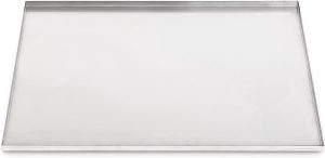 35.38″ x 21.88″ Metal Replacement Dog Crate Pan Chew Proof Crack Proof Pet Kennel Tray Central Dog Training Crate Pan Pet Supplies, Stainless Steel, 1″ H