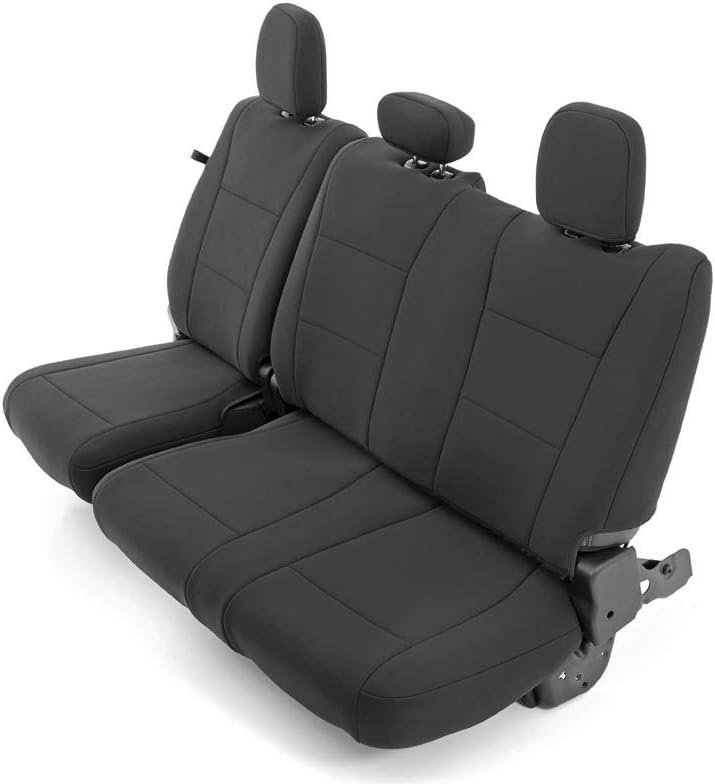 Rough Country Neoprene Seat Covers for Ford F-150, Lightning, F-250 & F-350 Crew Cab (2015-2025) w/FR Bucket Seat - Front & Rear Seat Cover Set, Waterproof, UV Resistant, Foam Padded - Image 4