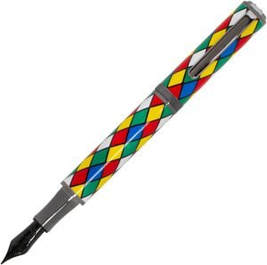 Monteverde USA Regatta Harlequin 2.0 Fountain Pen – Gunmetal trim – Extra Fine Nib | Collectible Writing Instrument