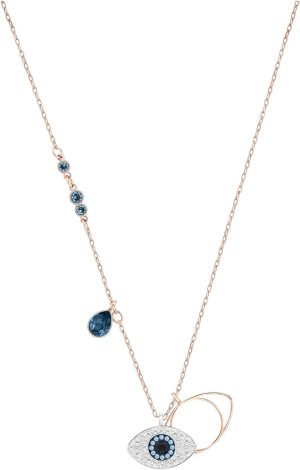 Swarovski Women’s Symbolica Evil Eye Pendant Necklace, Blue, Mixed Metal Finish