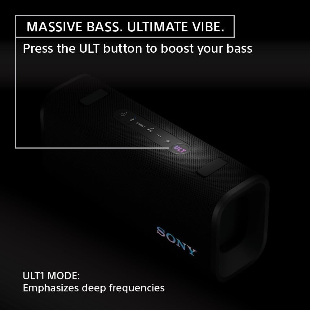 Sony ULT Field 3 Wireless Portable Bluetooth Speaker, IP67 Waterproof, Dustproof, Rustproof, and Shockproof with Enhanced Bass, 24 Hour Battery and Shoulder Strap (SRSULT30W), Off White - Image 3