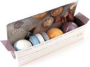 Cosset Bath Bomb – Anxious AF Gift Box Bubble Bath Bombs for Women – Anxiety Relief Set with Natural Ingredients – 6pcs