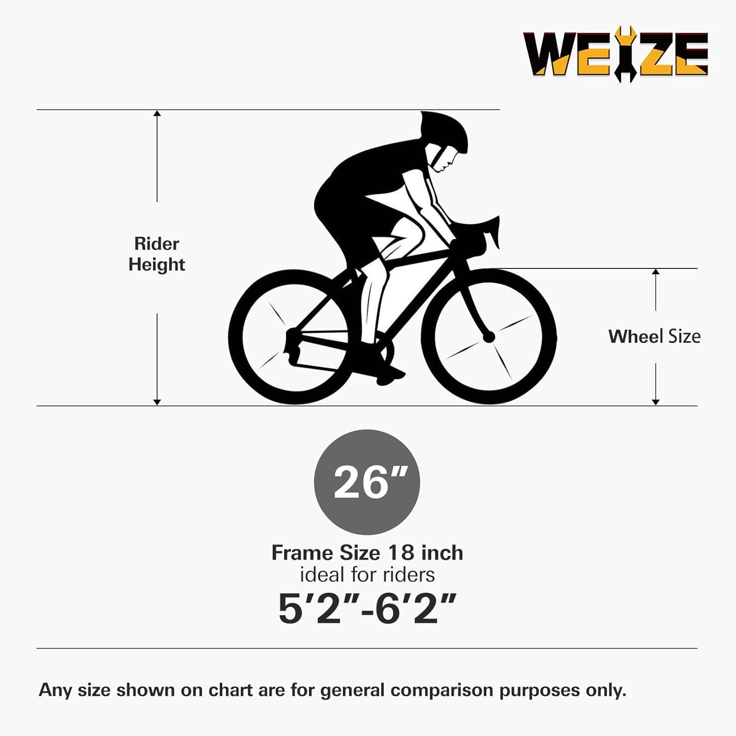 WEIZE Mountain Bike, 26/27.5 inch Outdoor Cycling Bike,18-Speed/High-Carbon Steel/Dual Full Suspension, Adjustable Ergonomic Seat for Men Women Adult, MTB Bicycle with Suspension Fork,Sleek Colors - Image 6