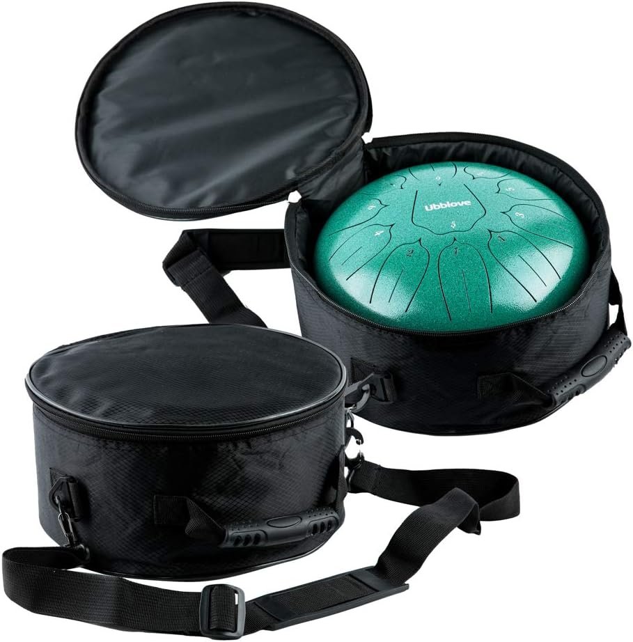 Steel Tongue Drum, Handpan Tank Drum 11 Notes 10 inch Meditation Percussion Instrument with Mallets, Finger Picks, Bag, Music Book for Musical Education Entertainment Concert Yoga Gift (Green 10 inch) - Image 5