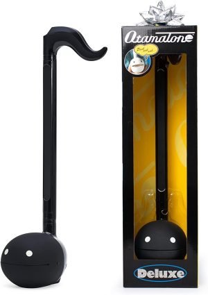 Otamatone Deluxe Electronic Musical Instrument for Adults Portable Synthesizer Digital Electric Music from Japan by Cube/Maywa Denki Cool Stuff Gifts, Black [English Manual]