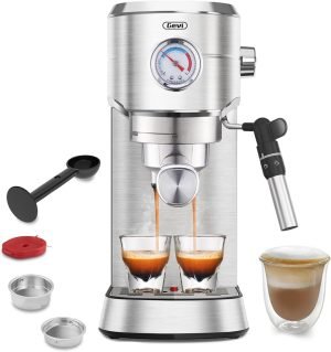 Gevi Espresso Expresso Machine 20 Bar with Auto Milk Frother, Professional Espresso Maker ...
