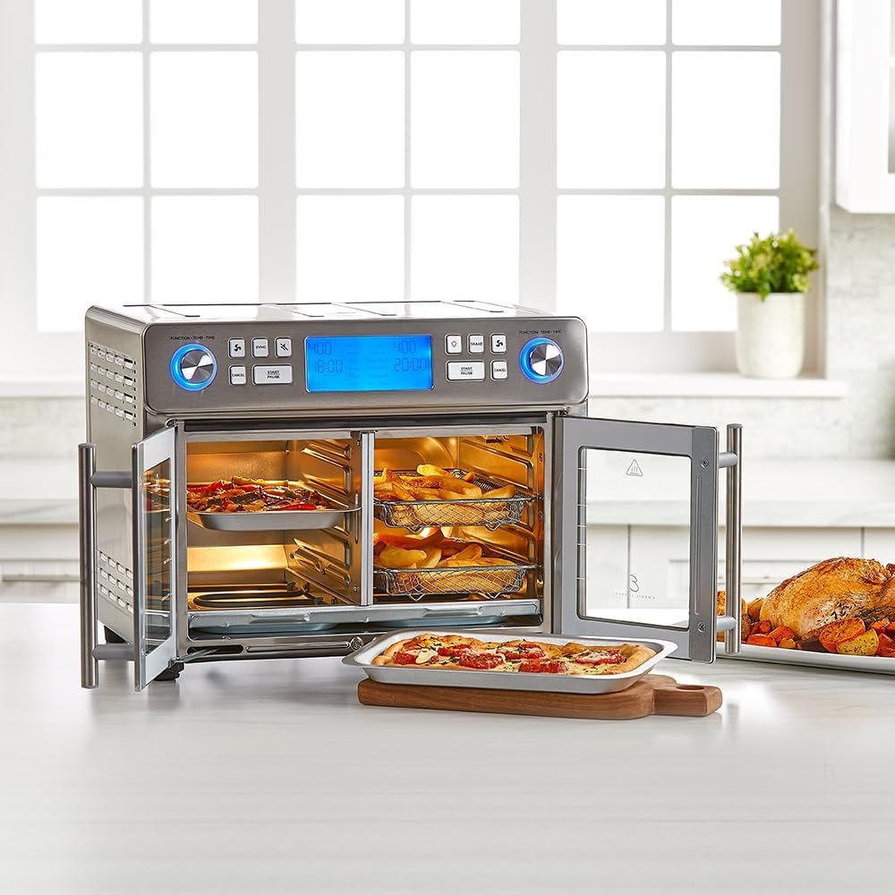 Emeril Lagasse Dual Zone 360 Air Fryer Oven Combo with French Door, 25 QT Extra Large, Cook Two Foods in Different Ways, Up to 60% Faster from Frozen to Finish - Image 3