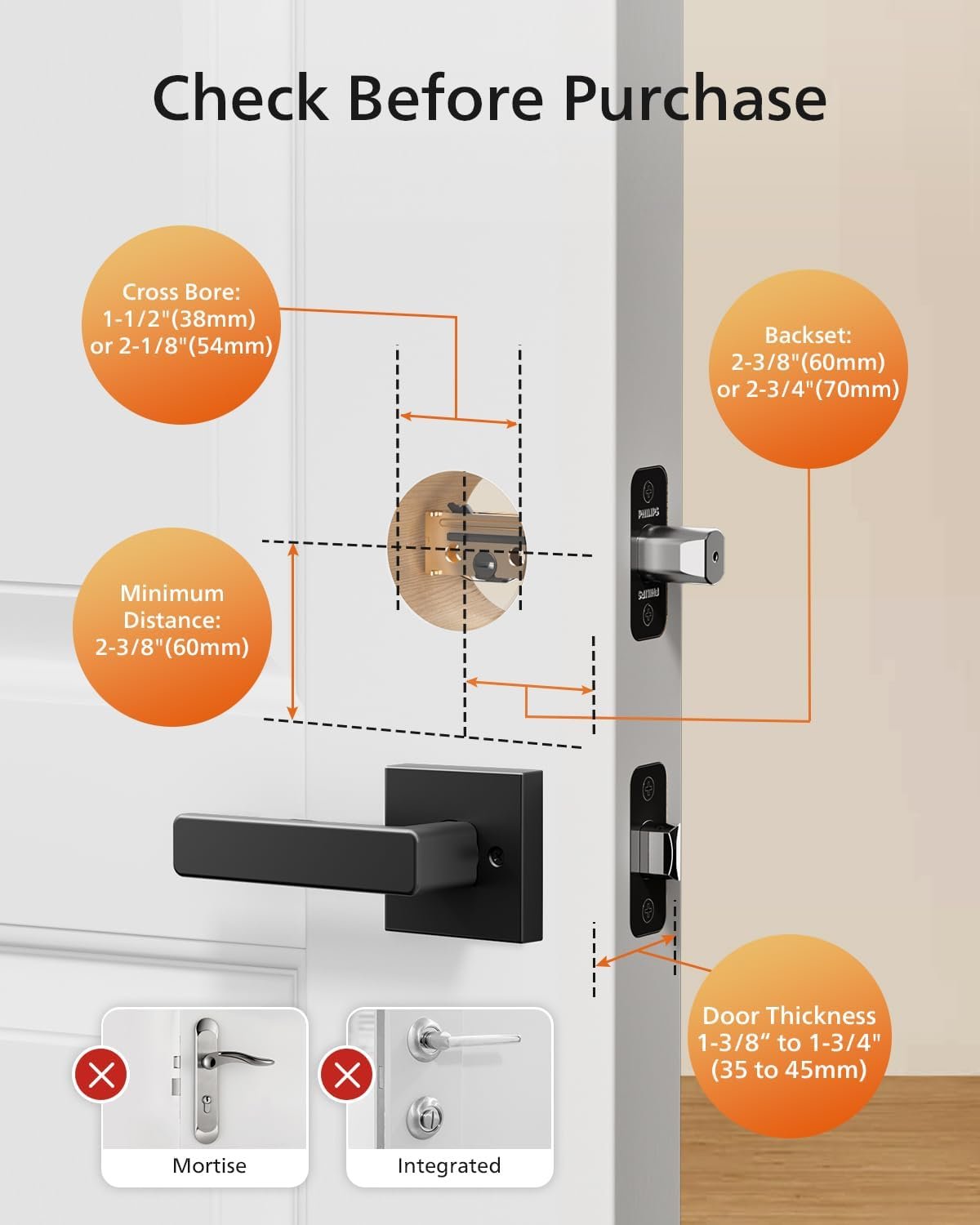 Philips Smart Lock with Handles, Keyless Entry Door Lock Set, Smart Door Lock with 2 Level Handles, Digital Keypad Deadbolt for Front Door, App Fingerprint PIN Code Unlocking, Auto Locking - Image 9