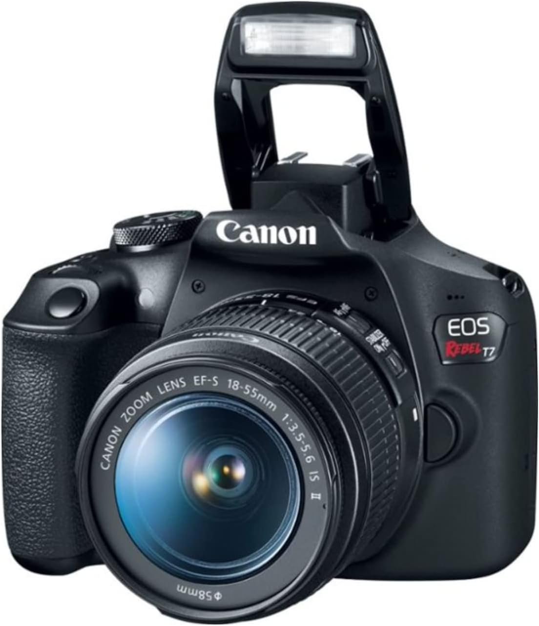 Canon EOS Rebel T7 DSLR Camera|2 Lens Kit with EF18-55mm + EF 75-300mm Lens, Black - Image 2